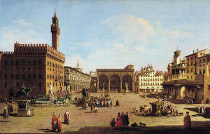 Giuseppe Zocchi (1711-1767) Piazza della Signoria, Florence